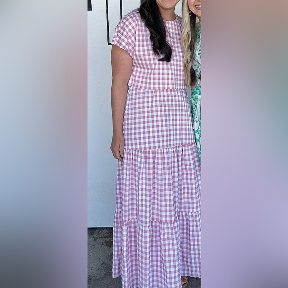 Buddy Love Pink Gingham 2 Piece Set Medium - Picture 1 of 6